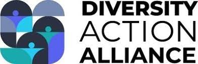 Diversity Action Alliance graphic logo of purple, teal, black, and gray.
