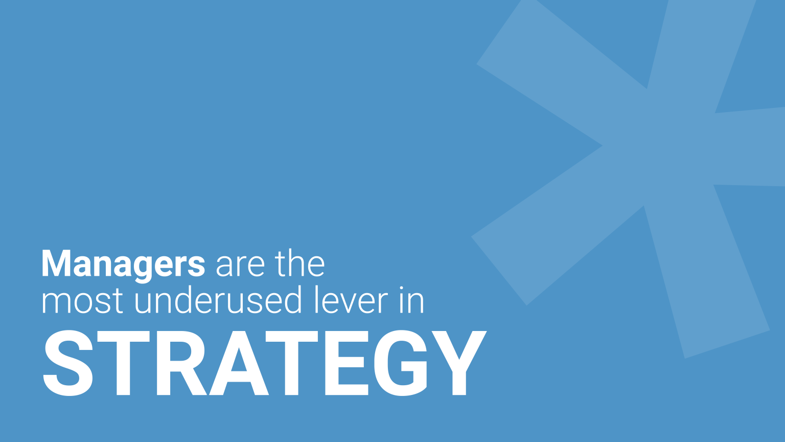 Managers aren’t a Distribution Channel
